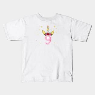 Ninth birthday. Nine. Unicorn birthday invitation Kids T-Shirt